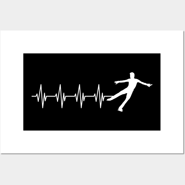 Ice skate dance heartbeat w Wall Art by KC Happy Shop